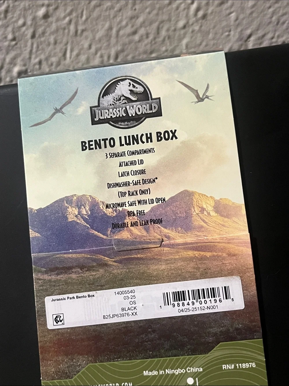 Jurassic world Green Bento Lunch Box - Set of 2